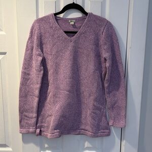 L.L. Bean Purple V-Neck Sweater